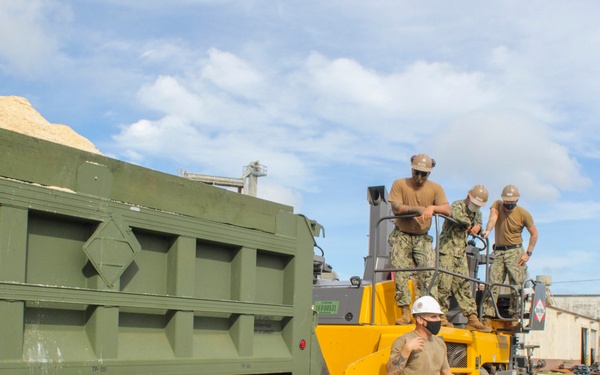 Seabees, Airmen Train for Asphalt Paving Operations in Guam