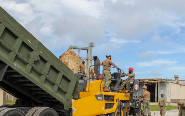 Seabees, Airmen Train for Asphalt Paving Operations in Guam