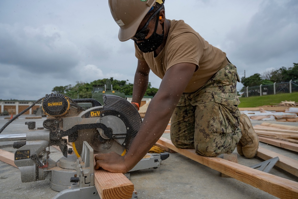 Seabees Renovate CESE Wash Rack on Camp Shields