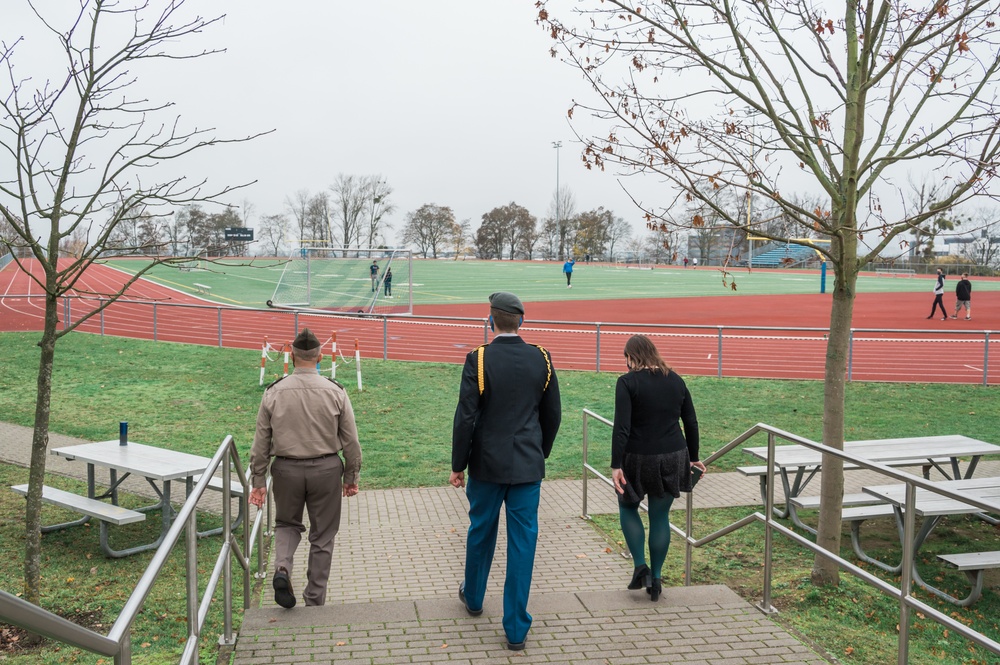 Brig. Gen. Schaertl visits Wiesbaden High School