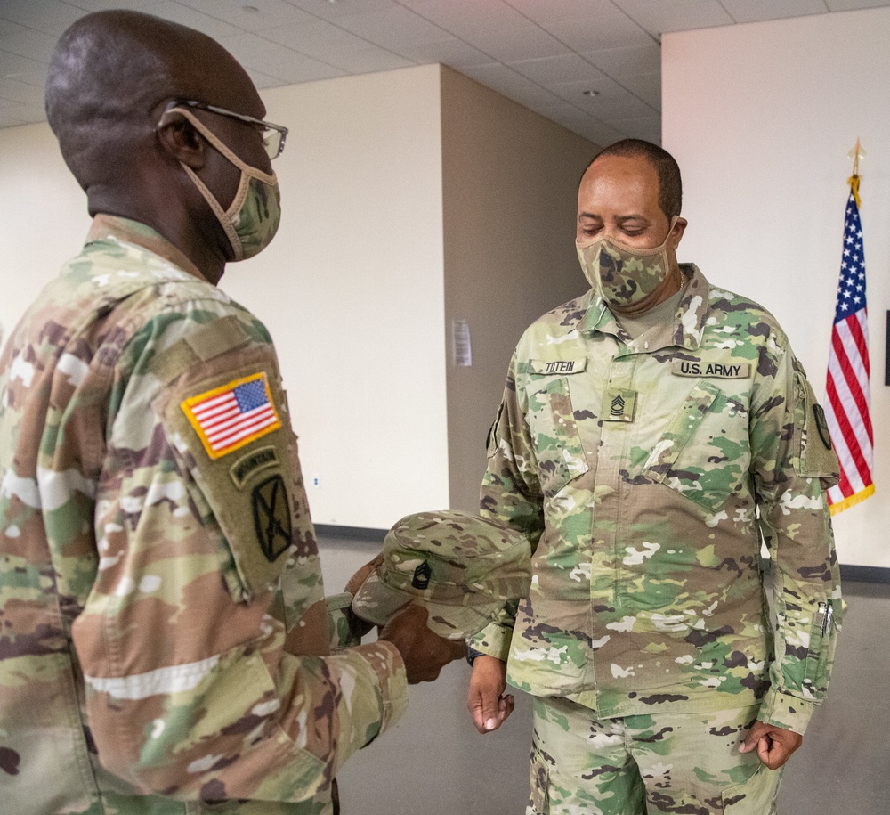 Master Sgt. Fitzroy Tutein's promotion ceremony