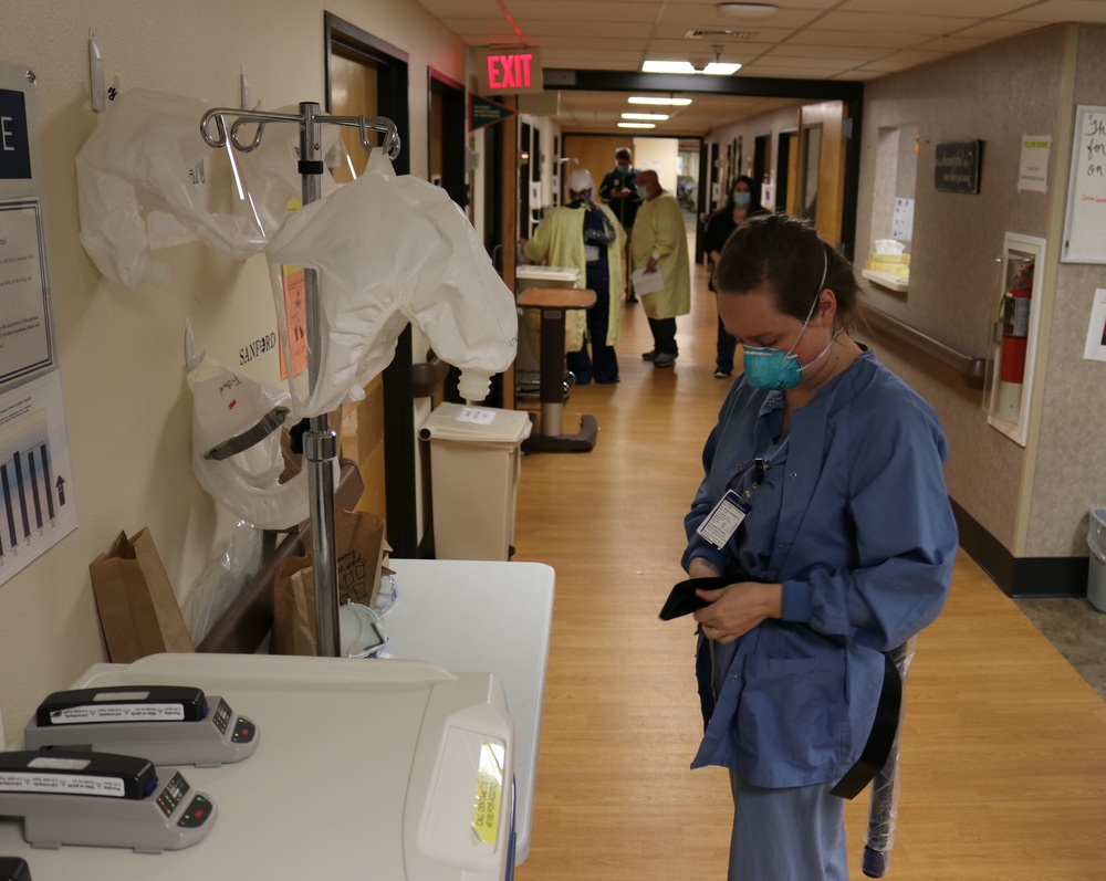 U.S. Air Force nurse supports COVID-19 response at hospital in Bismarck, N.D.