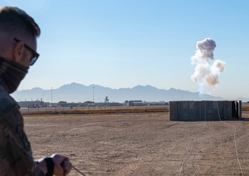 EOD drops BDU-33s to showcase handling procedures