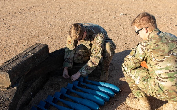 EOD drops BDU-33s to showcase handling procedures