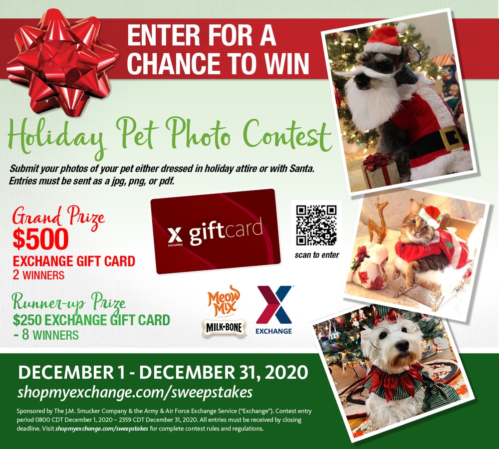 Festive Pets Can Earn Shoppers $3,000 in Exchange Gift Cards During Holiday Photo Contest