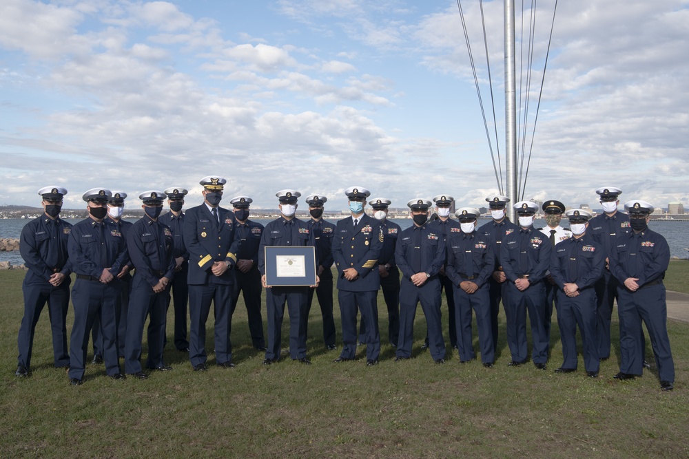 Chief Petty Officers Association, New Haven Chapter, is presented with the Spirit of Hope Award.