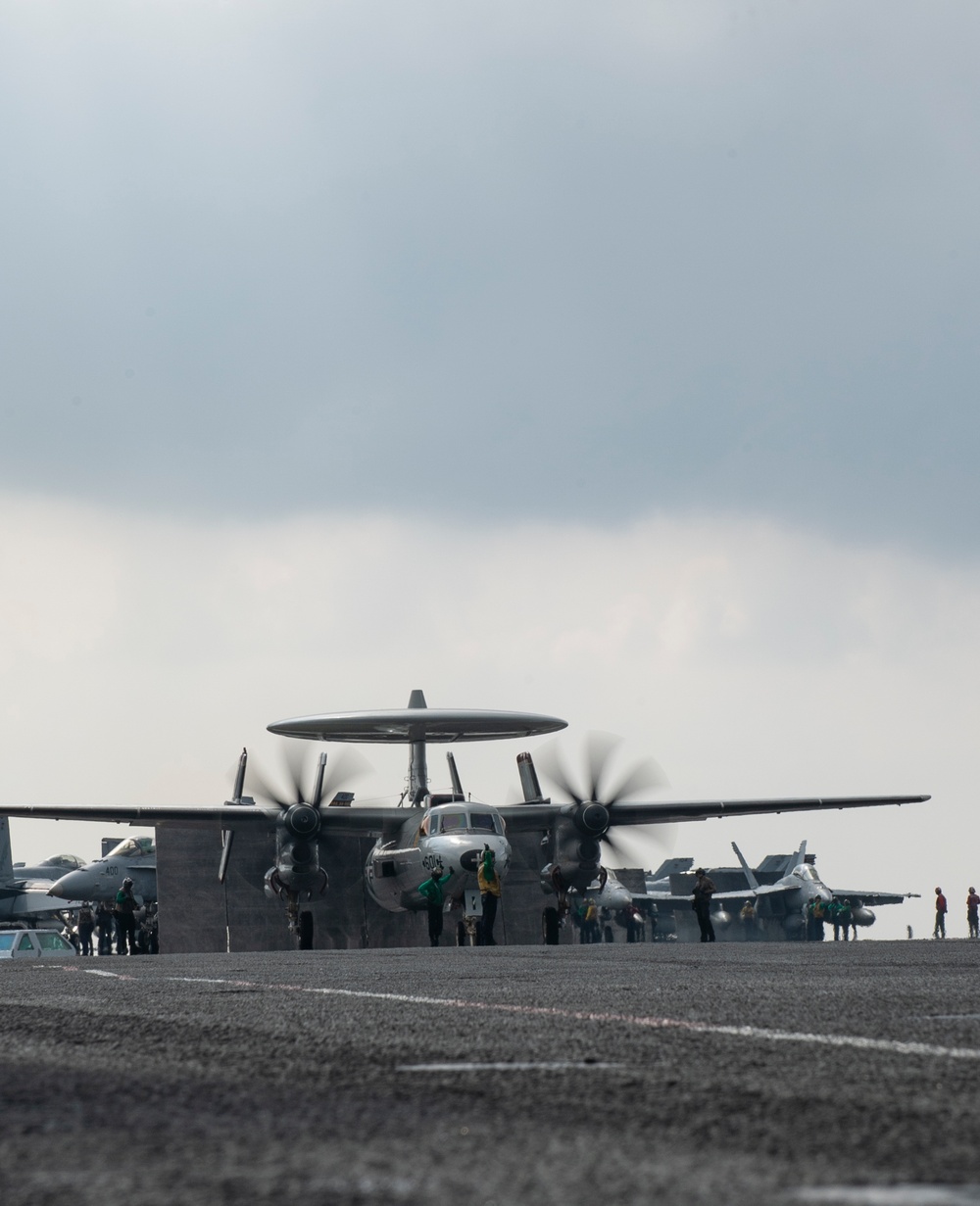 E-2C Hawkeye Launches From Flight Deck