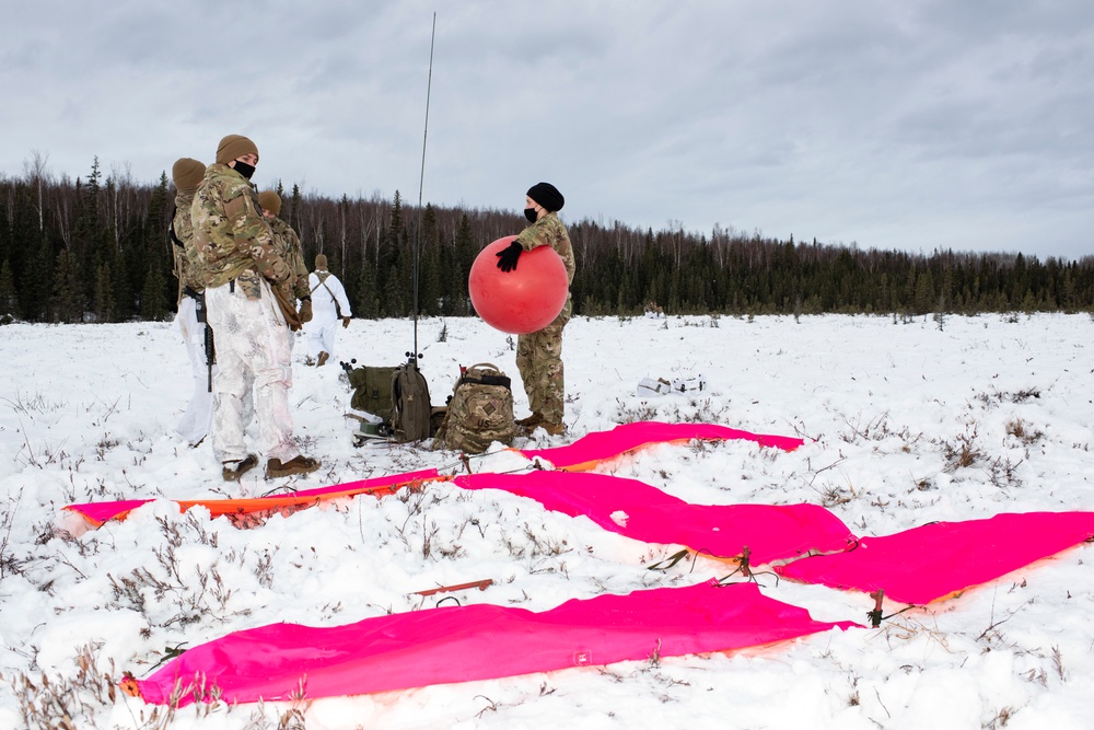 ‘Denali’ paratroopers and AKARNG aviators conduct aerial resupply training at JBER