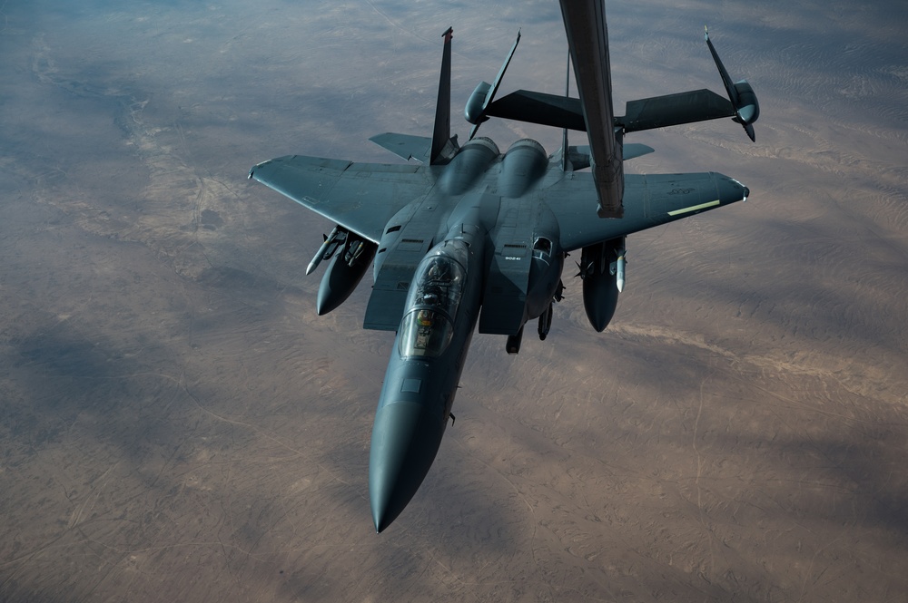 F-15 Strike Eagles keep watch over CENTCOM
