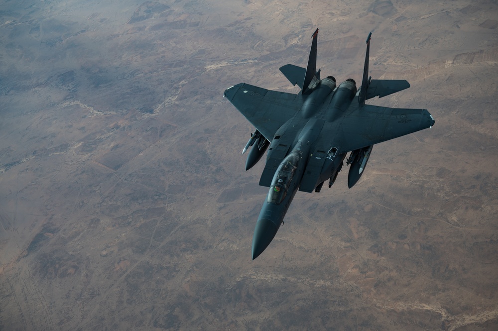 F-15 Strike Eagles keep watch over CENTCOM