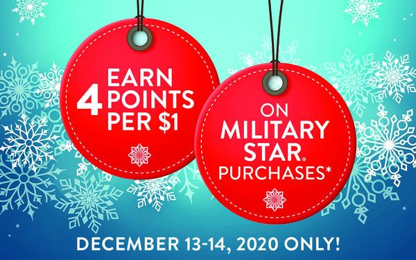 Double the Joy! Shoppers Earn Double Points with MILITARY STAR Dec. 13 and 14