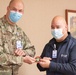 Liaison officer presents morale patch in El Paso hospital