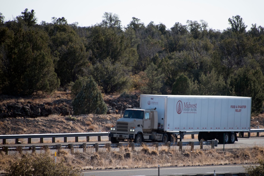 AZNG transports truckload of food destined for Navajo Nation