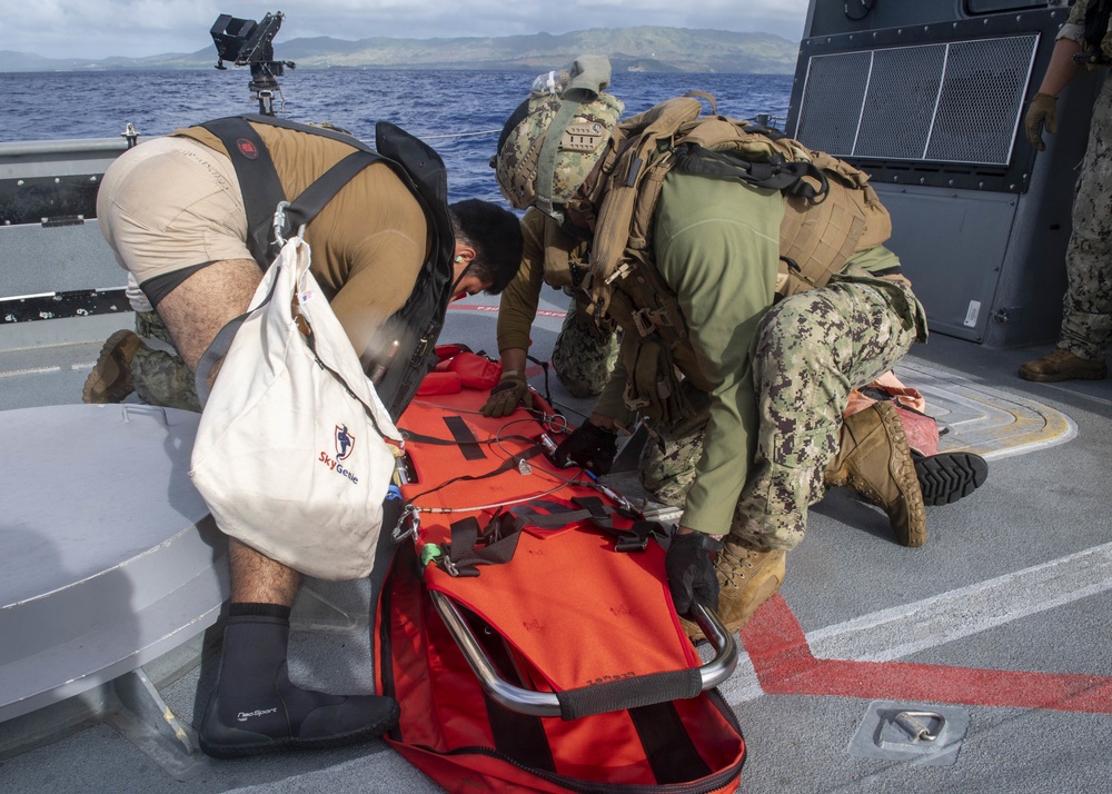 Task Force 75 MESG and HSC 25 Conduct Casualty Evacuation Drills