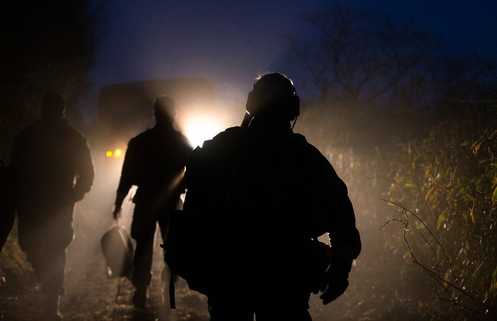 3rd Marine Division, 1st Marine Aircraft Wing conduct simulated close air support training on CATC Camp Fuji