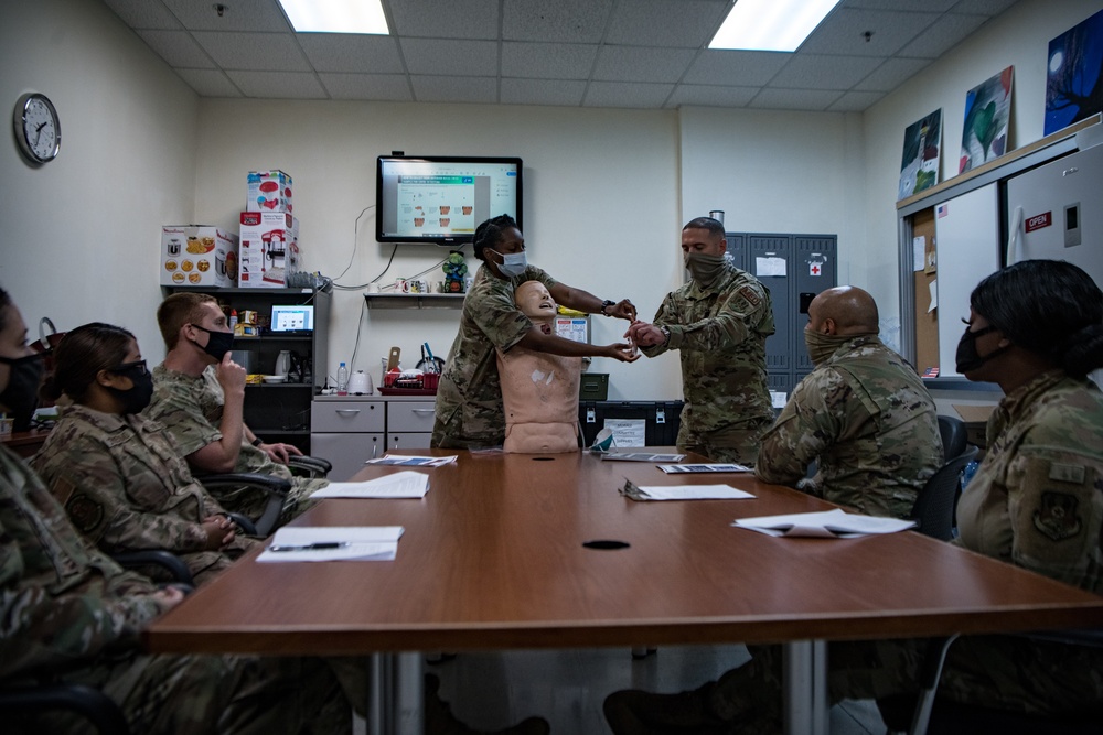 379th EMDG Airmen work to complete MedicX skills certifications