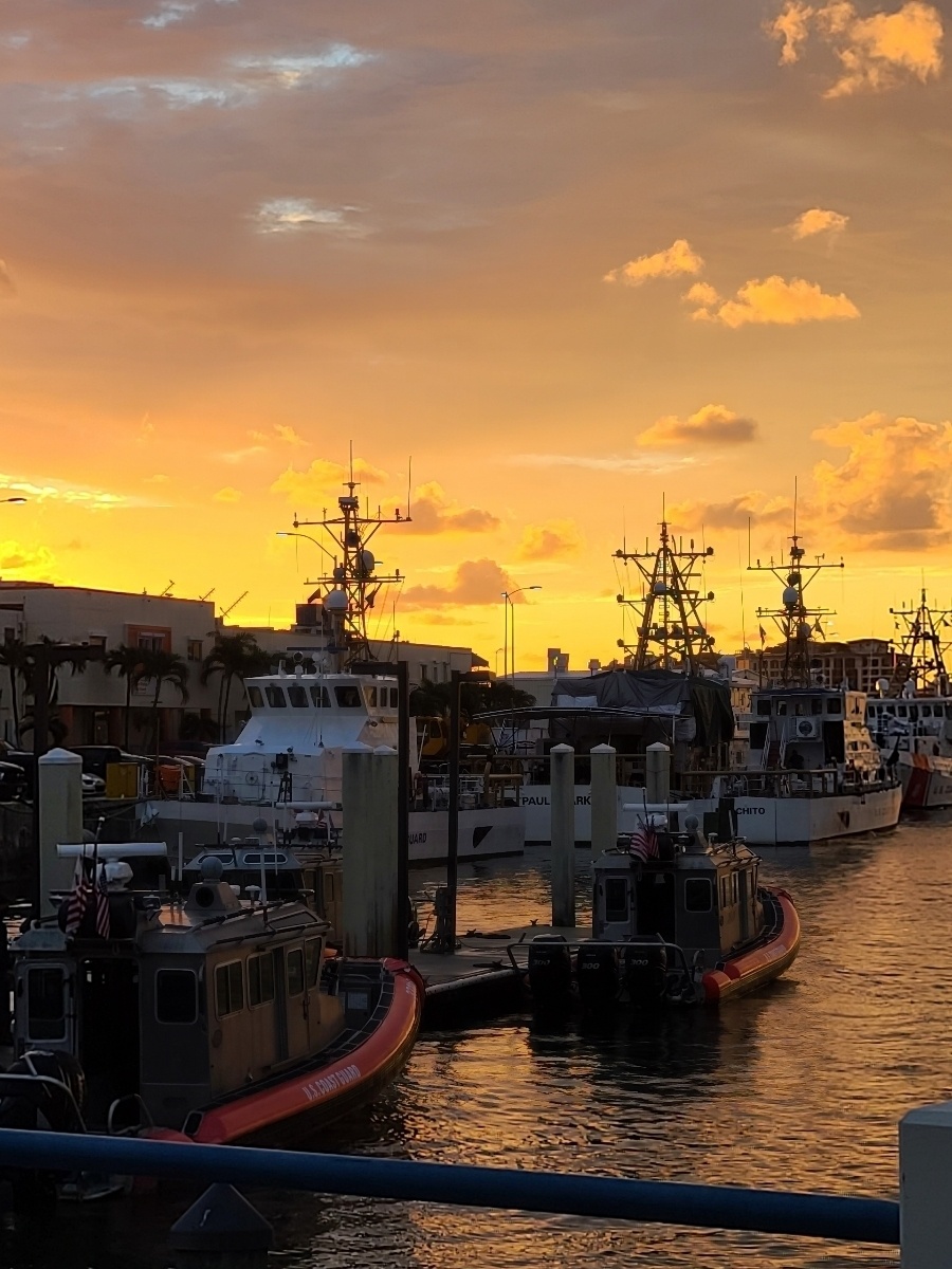 Sunrise at Coast Guard Base Miami Beach