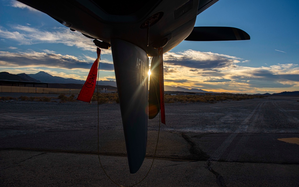 Reflections of an MQ-9 on a November Sunset