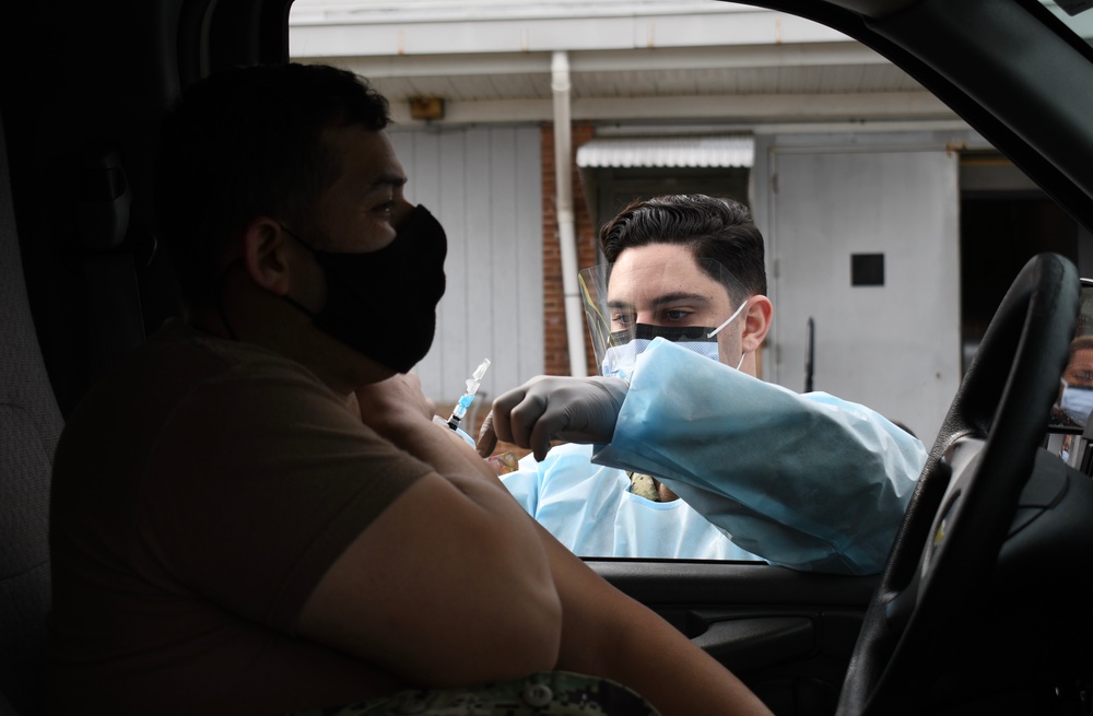 Pax River Holds Drive Through Flu Shot Exercise