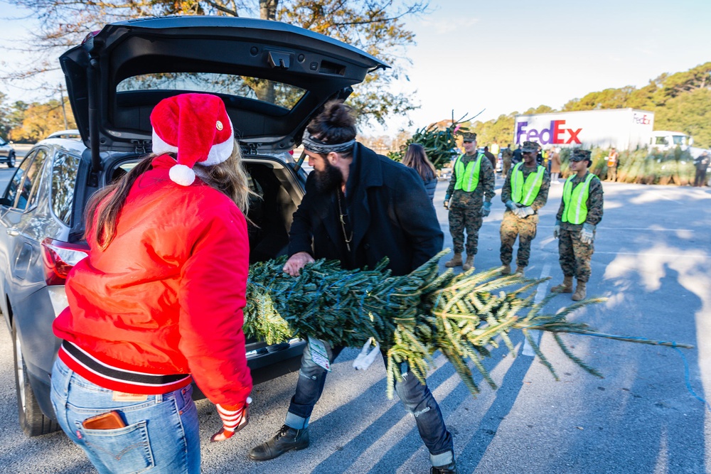 WWE Superstars support Camp Lejeune Trees for Troops 2019