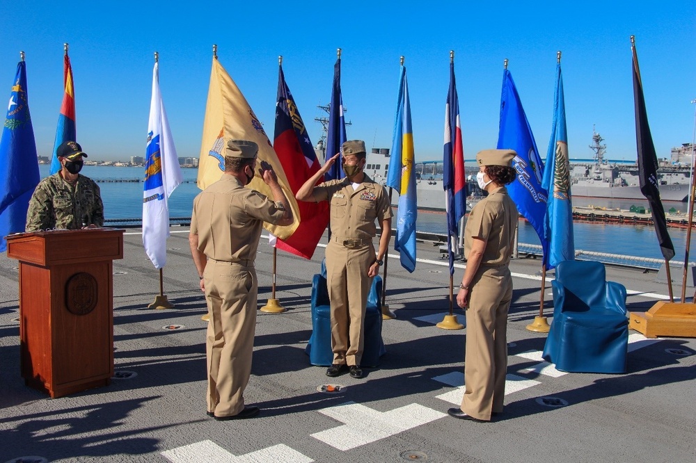 USS Tulsa Blue Crew Change of Command