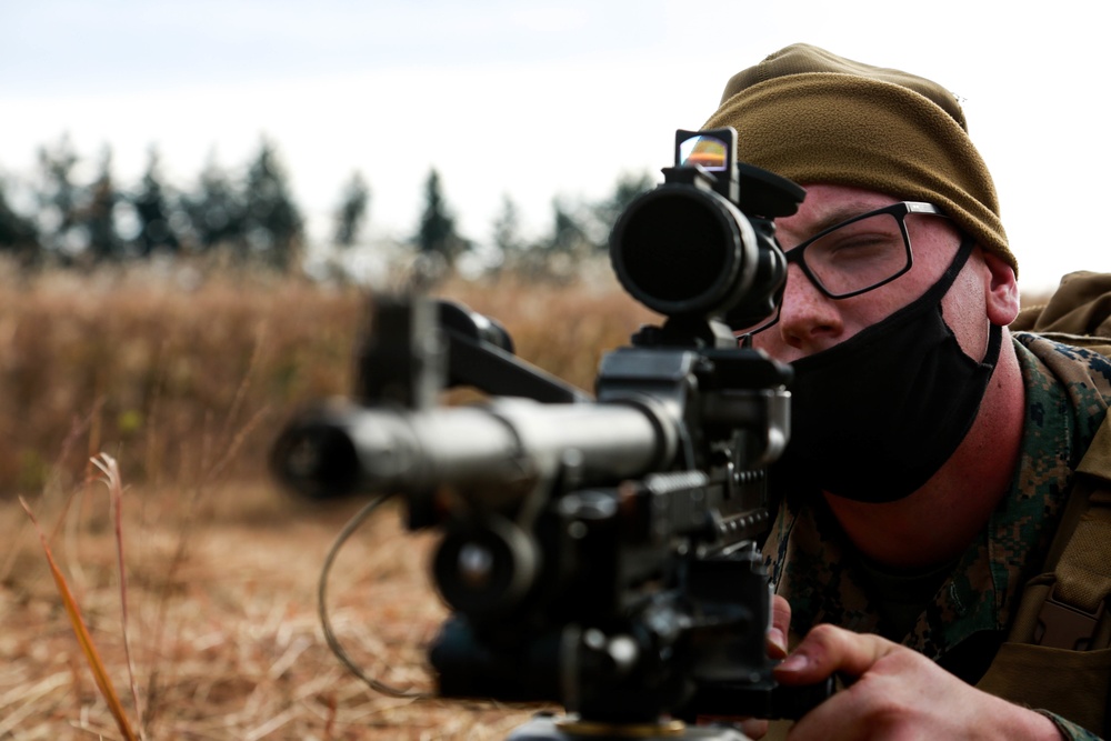 Marines with 3/8 get ready for Forest Light with machine gun drills