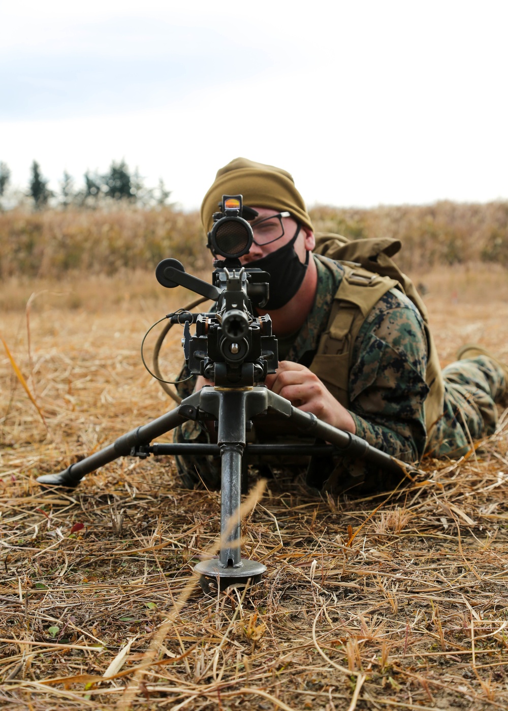 Marines with 3/8 get ready for Forest Light with machine gun drills