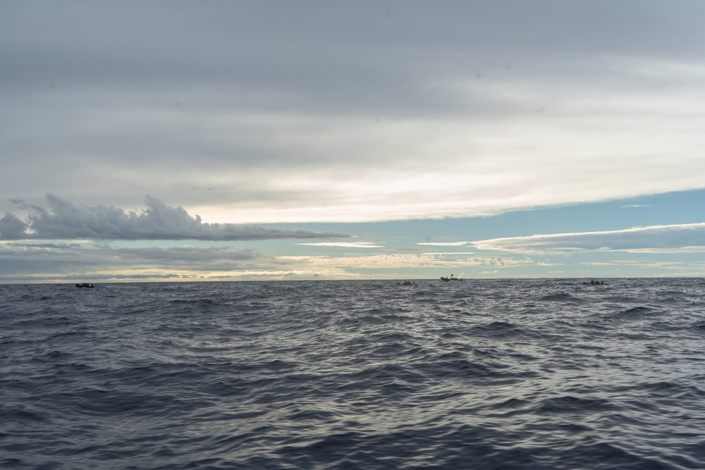 15th MEU ADR Marines conduct small boat training from USS Somerset