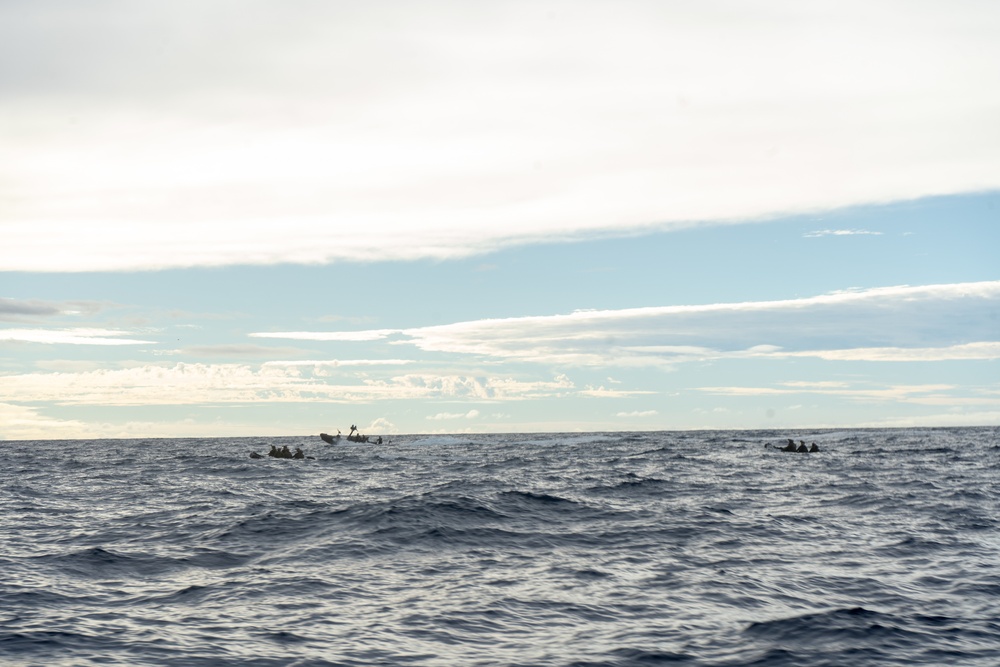 15th MEU ADR Marines conduct small boat training from USS Somerset