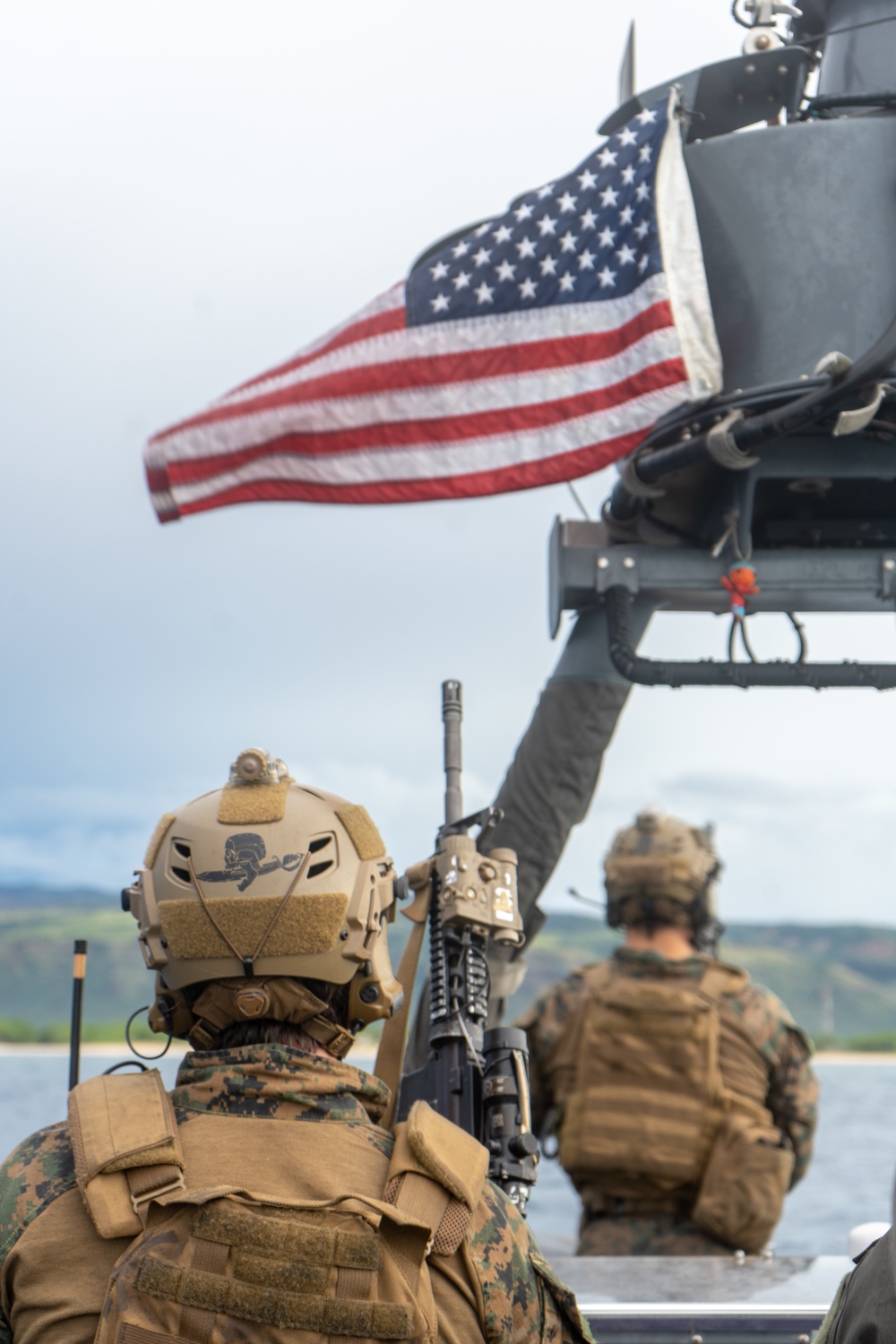15th MEU ADR Marines conduct small boat training from USS Somerset