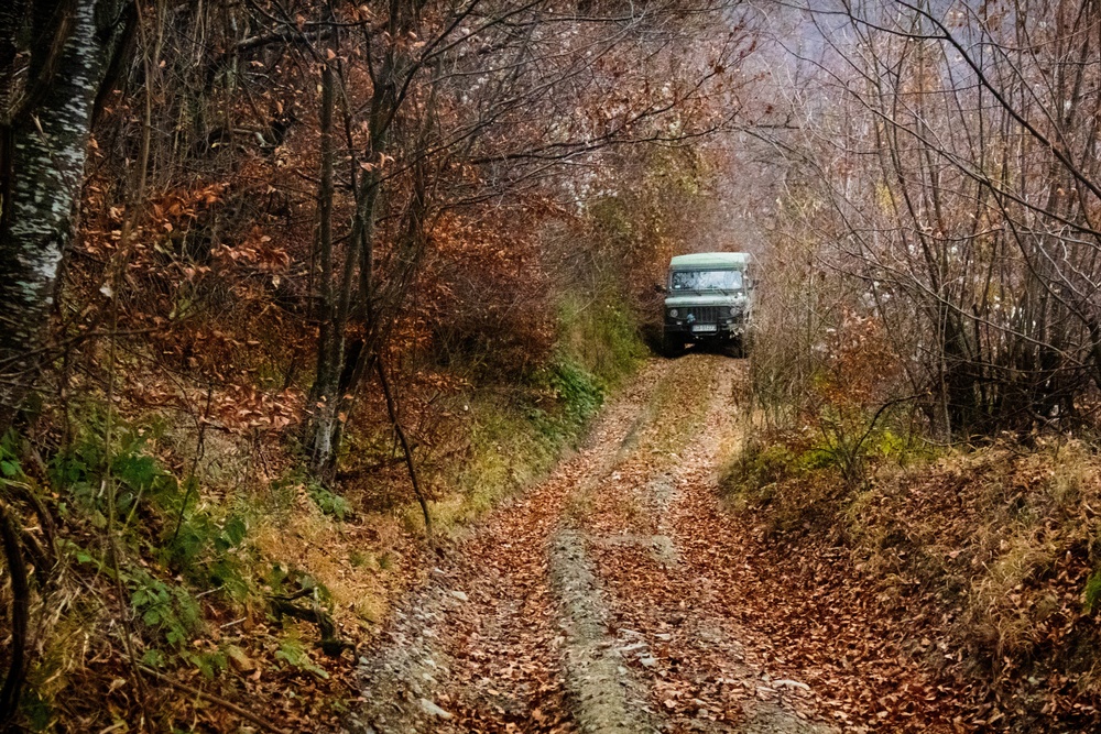 Polish soldiers patrol Kosovo-Serbia administrative boundary line