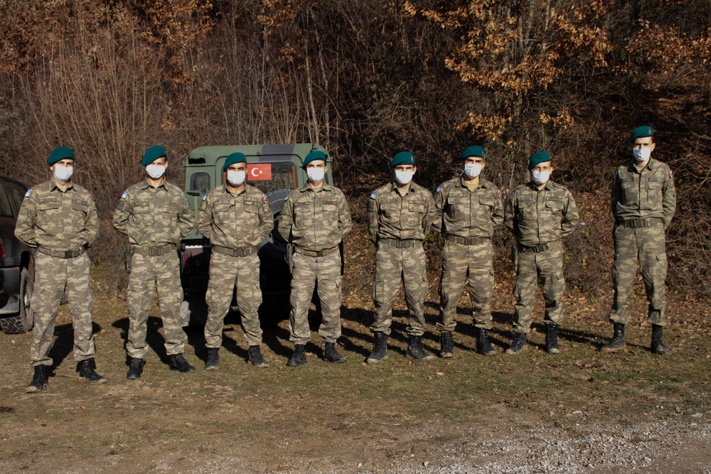 Turkish soldiers patrol Kosovo-Serbia administrative boundary line
