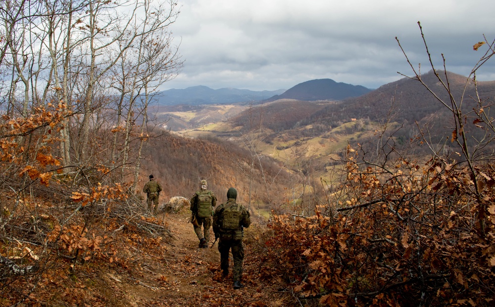 Polish soldiers patrol Kosovo-Serbia administrative boundary line