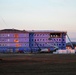 Construction on new barracks continues at sunrise at Fort McCoy