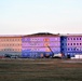 Construction on new barracks continues at sunrise at Fort McCoy