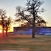 Sun sets on another day of barracks construction at Fort McCoy