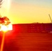 Sun sets on another day of barracks construction at Fort McCoy