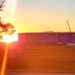 Sun sets on another day of barracks construction at Fort McCoy