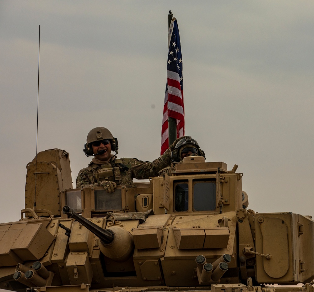 M2 Bradley Infantry Fighting Vehicles in Northeast Syria