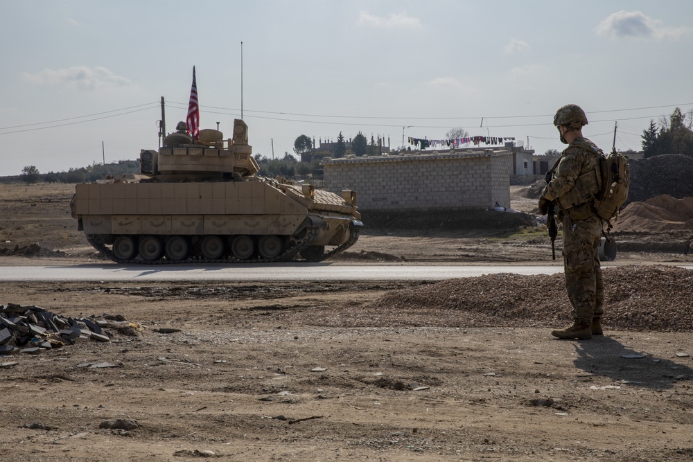 M2 Bradley Infantry Fighting Vehicles in Northeast Syria