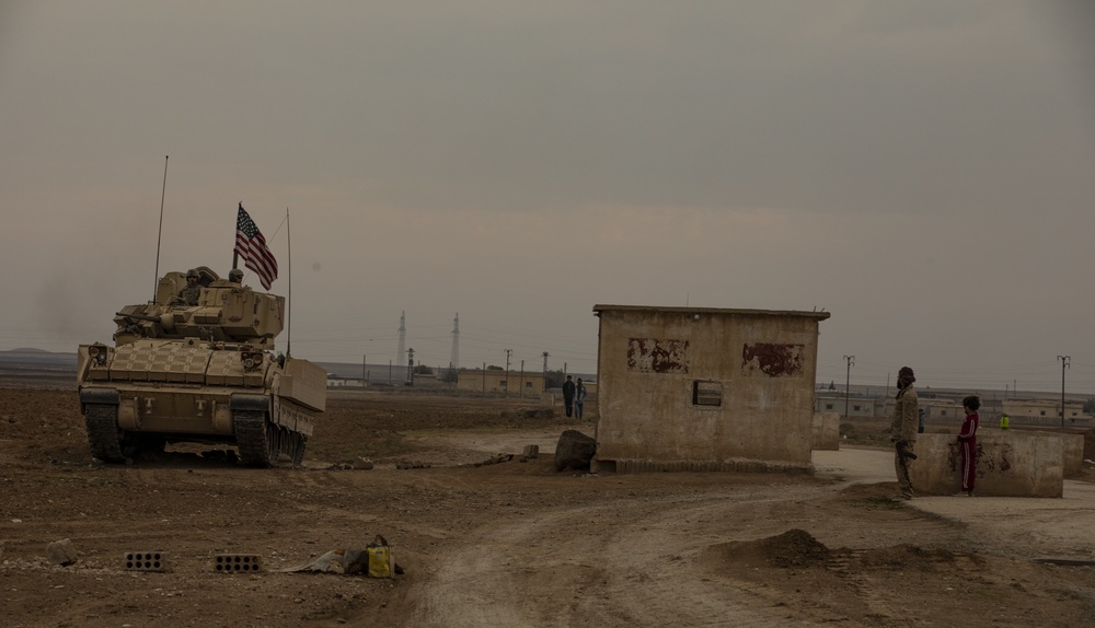 M2 Bradley Infantry Fighting Vehicles in Northeast Syria