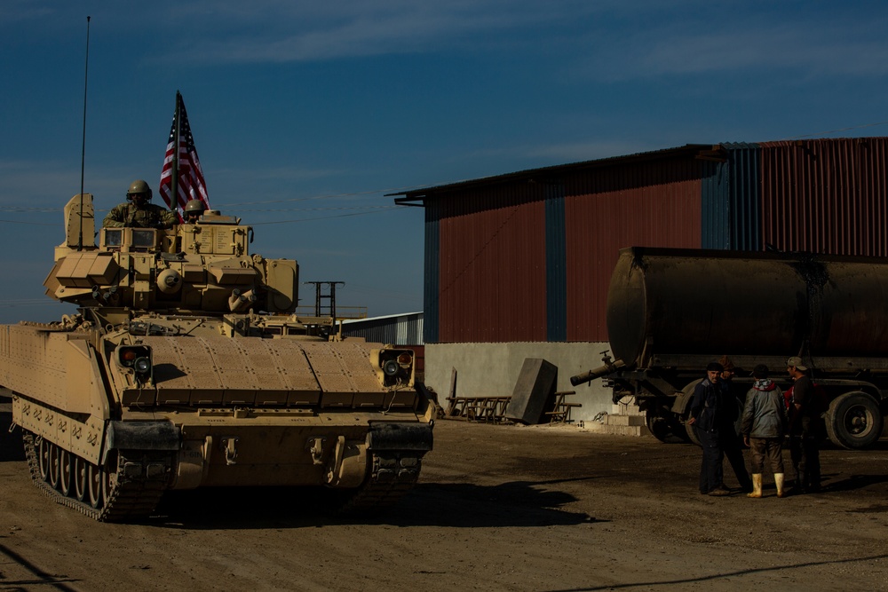 M2 Bradley Infantry Fighting Vehicles in Northeast Syria