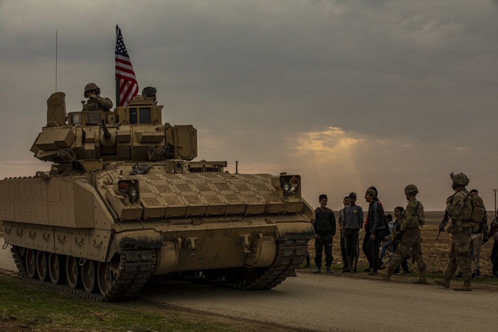 M2 Bradley Infantry Fighting Vehicles in Northeast Syria