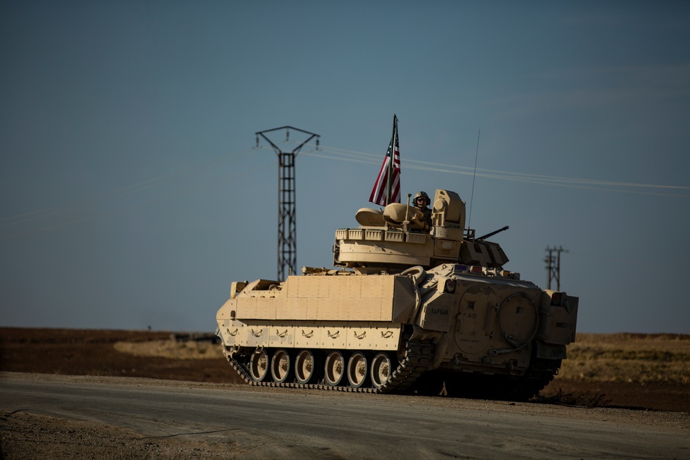 M2 Bradley Infantry Fighting Vehicles in Northeast Syria