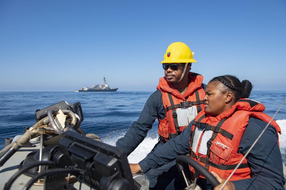 USS Sterett Small Boat Operations