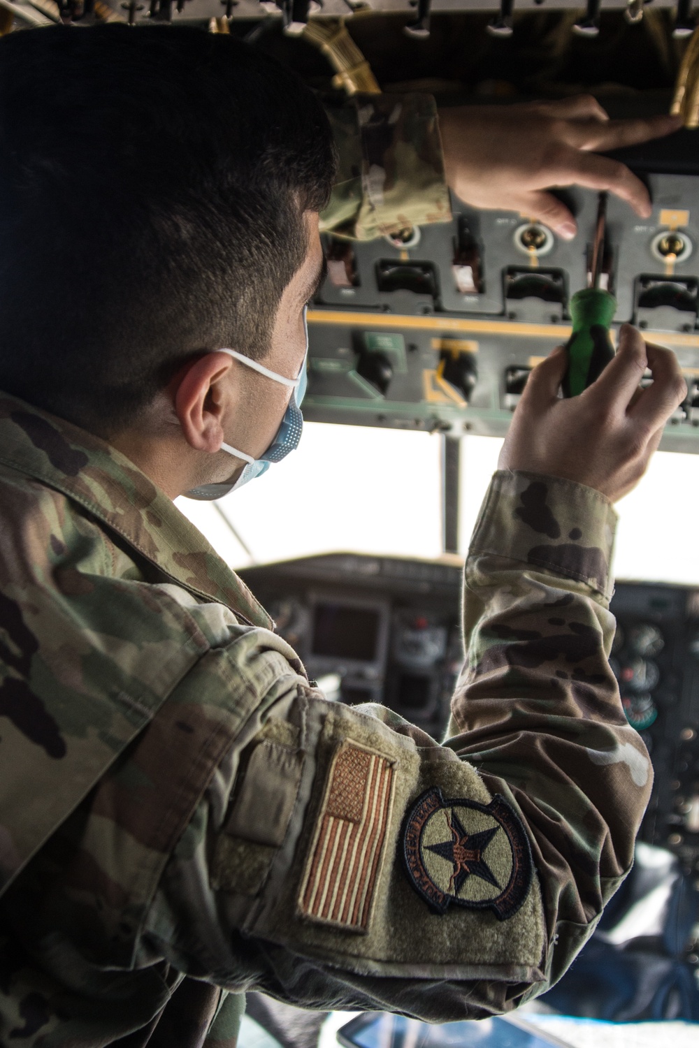 136th Airlift Wing Airmen Conduct Maintenance on C-130H2 Hercules