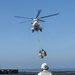 USS Nimitz Conducts Replenishment At Sea
