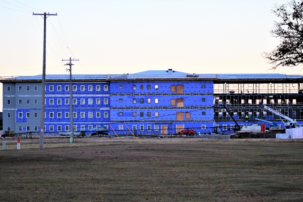 Ongoing Army Corps of Engineers barracks construction project at Fort McCoy