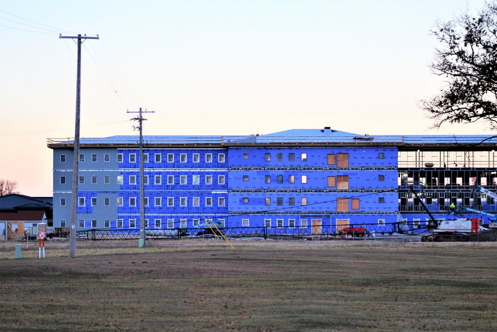 Ongoing Army Corps of Engineers barracks construction project at Fort McCoy