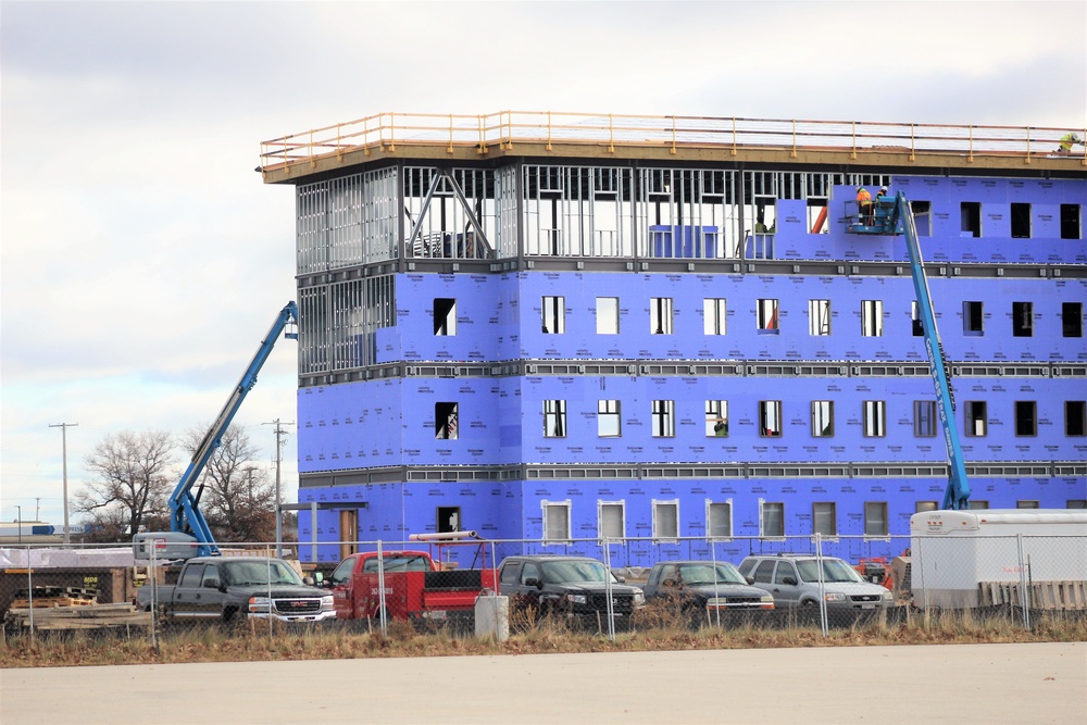 Ongoing Army Corps of Engineers barracks construction project at Fort McCoy